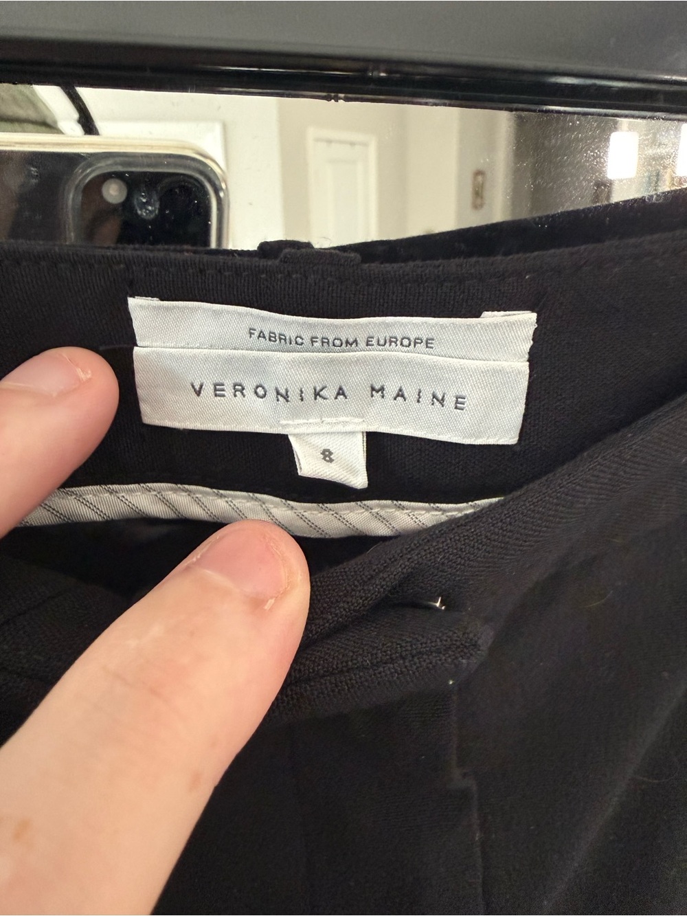 Veronika Maine Women’s Black Tailored Straight Leg Trousers Pants Size 8 - Picture 4 of 6